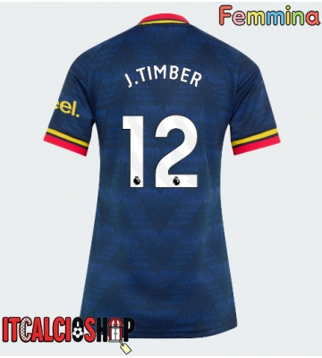 Arsenal Jurrien Timber #12 Seconda Maglia Femmina 2026-27 Manica Corta